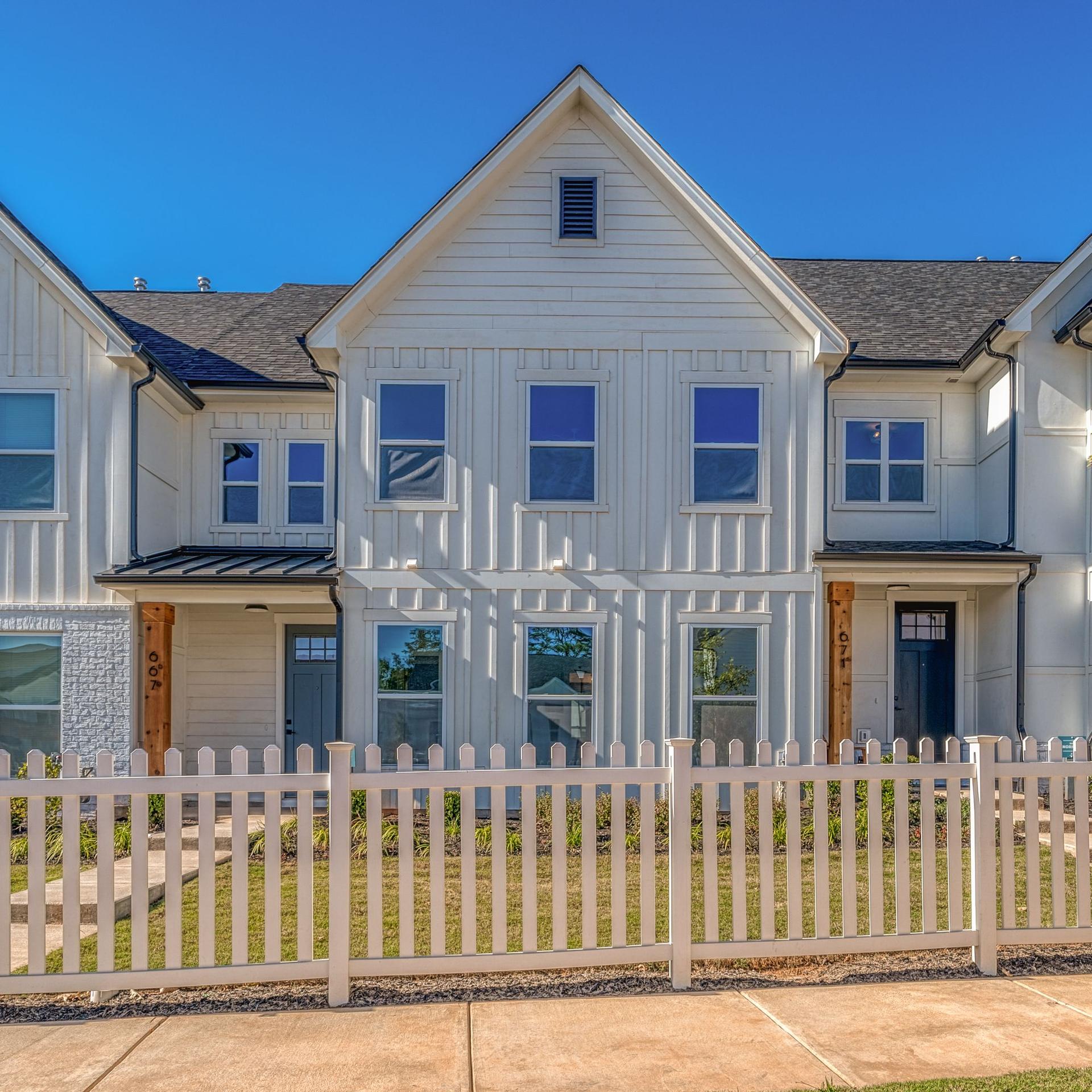 Allston community exterior showing landscaping and architectural details in Rock Hill