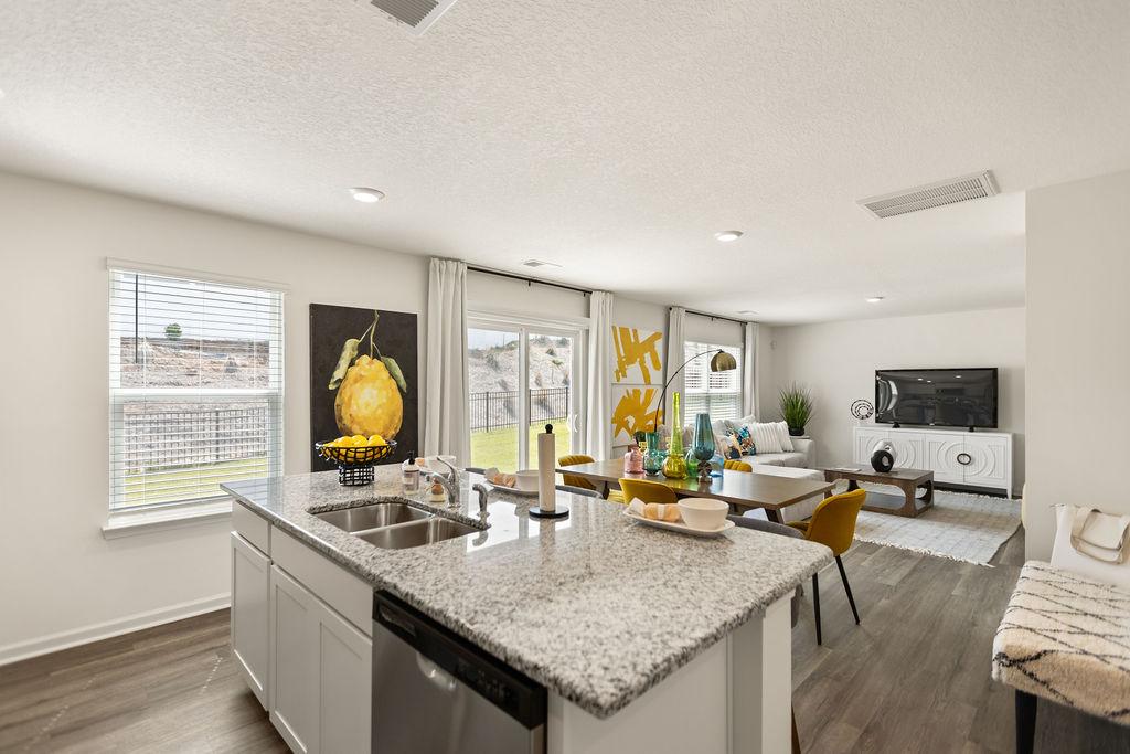 Mockingbird Meadows living area - new construction rental home