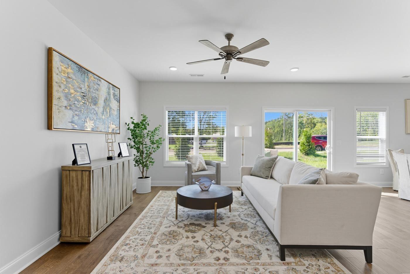 Poplar Creek interior living space with modern finishes in Oak Ridge, TN