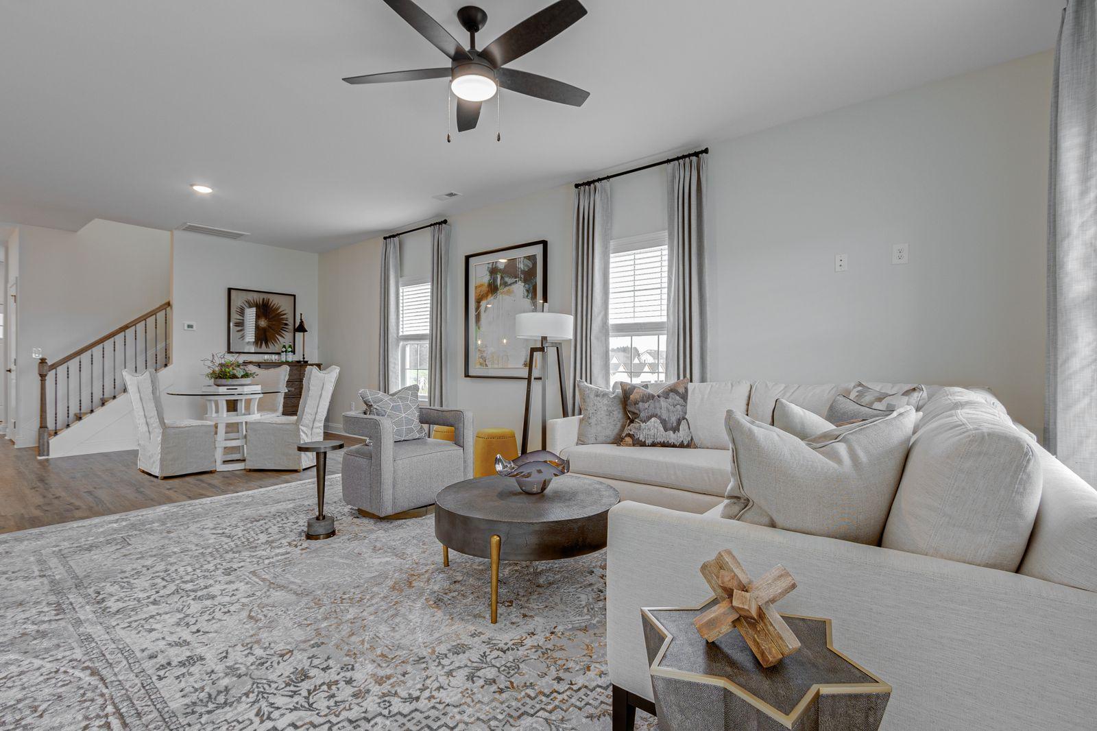 Preston Park open concept living space with balcony access