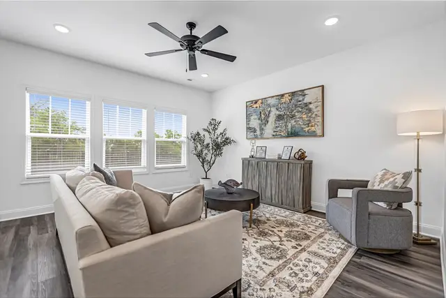 Amber Vista open concept living space with balcony access