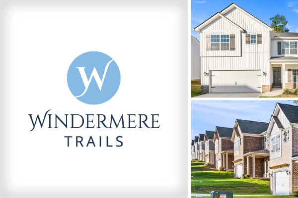 Windermere Trails logo and home images